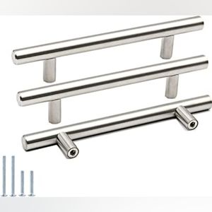 Kitchen Cabinet Hardware Brushed Silver Cabinet Handles Modern Drawer Pulls Set